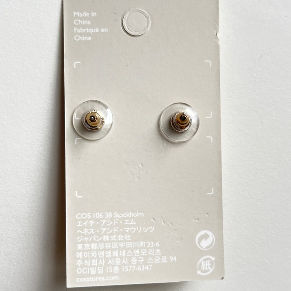 COS Pink Bow Pearl Earrings - Picture 3 of 3